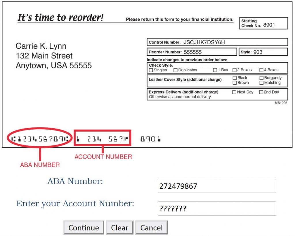 Order Checks Filer Credit Union